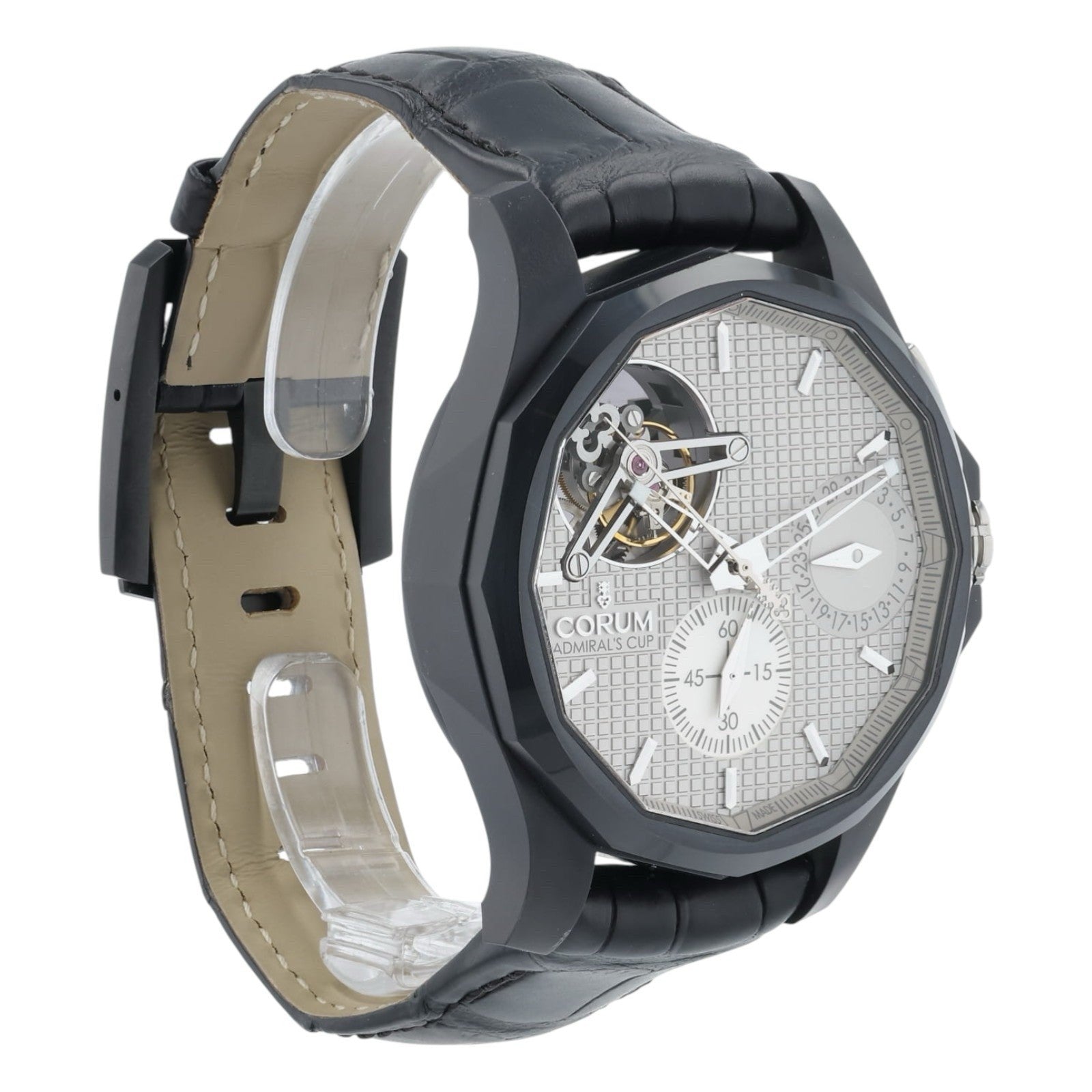 Corum Admirals Cup Silver Dial Tourbillon Aluminum 47mm Automatic Men’s 1.0115