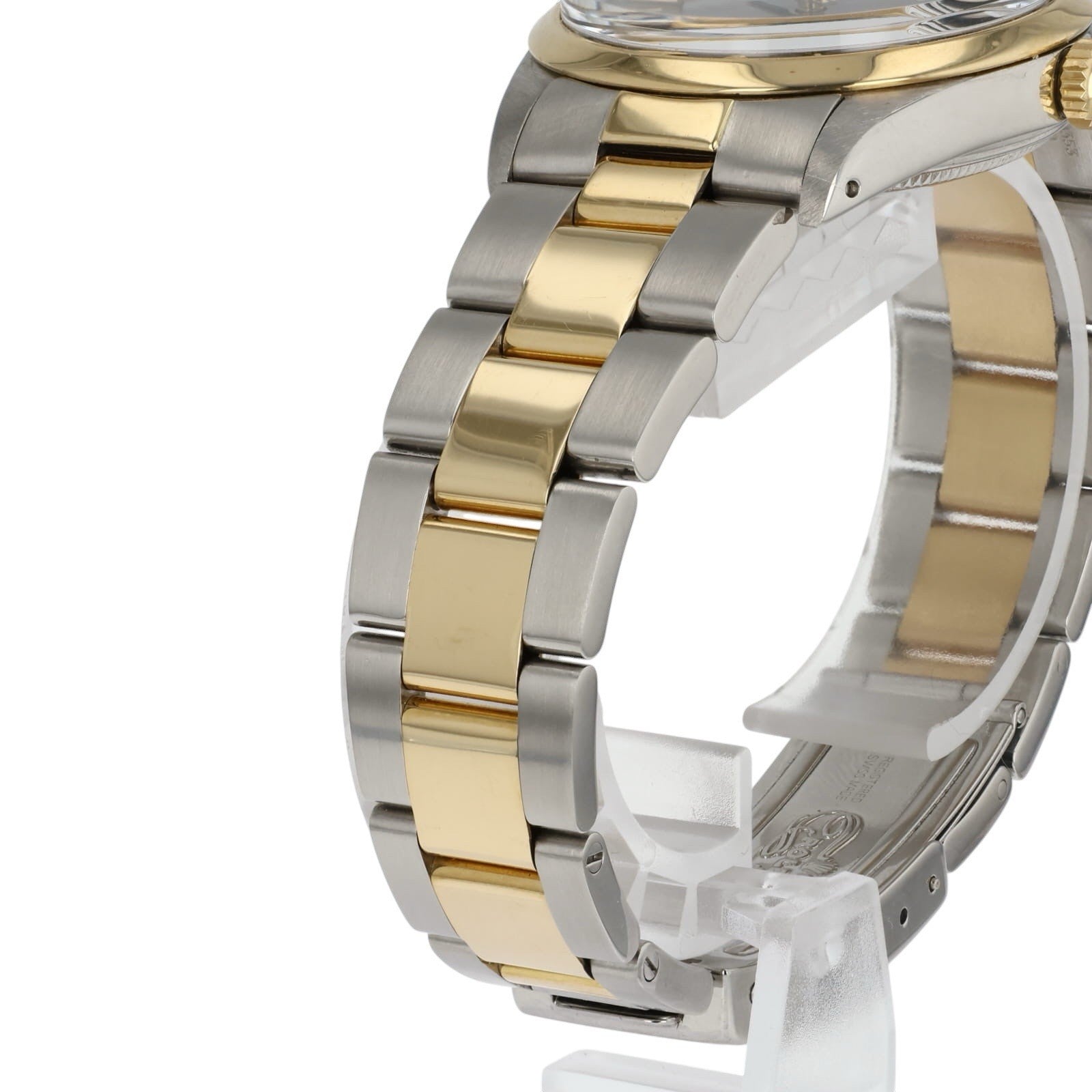 Rolex Oyster Perpetual Gold And Steel Black Dial 34mm Automatic Mens Watch 15003