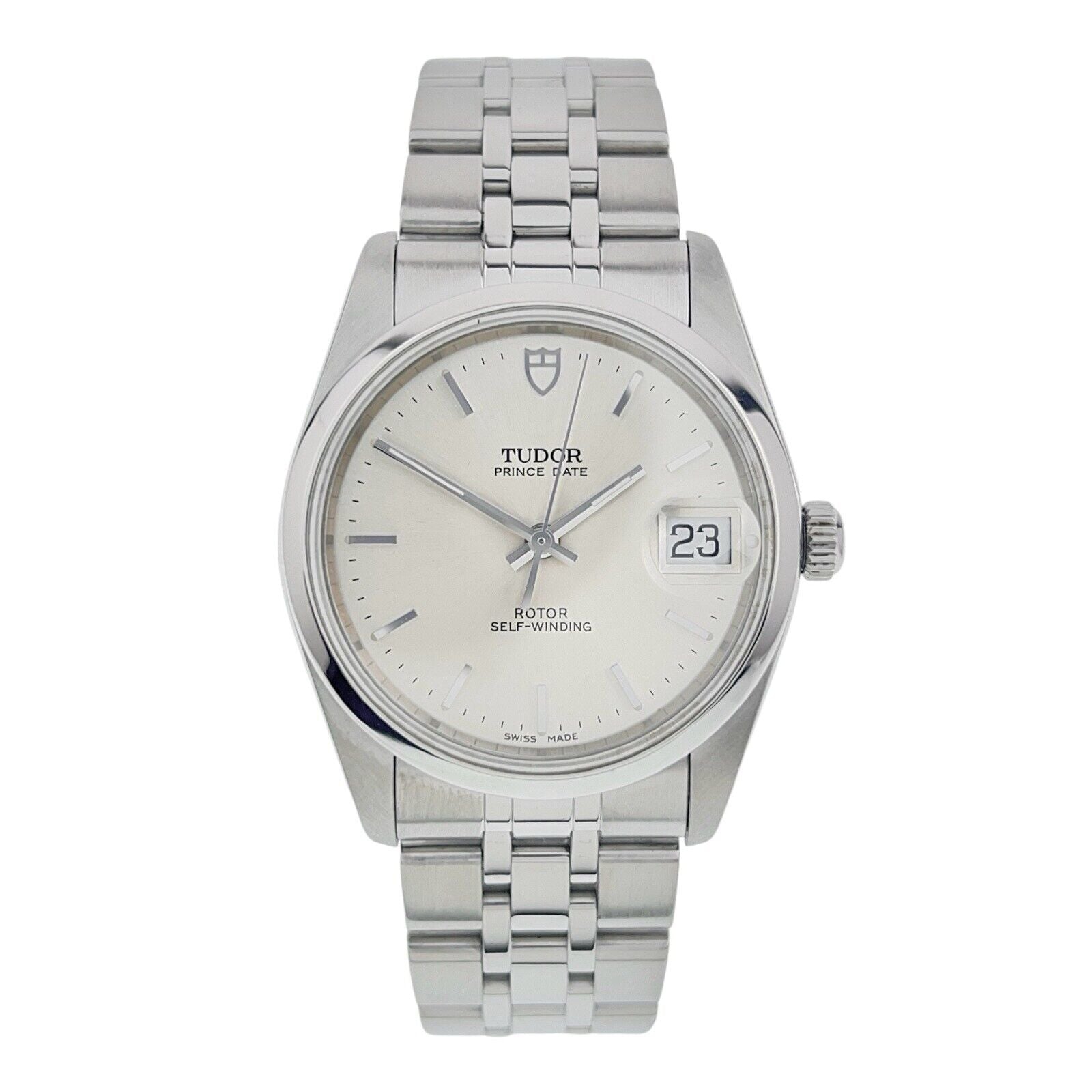 Tudor Prince Oysterdate Steel Silver Color Dial 34mm Automatic Men’s Watch 74000