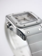 Cartier Santos 100 Stainless Steel Silver Dial 33mm Automatic Movement W20122U2