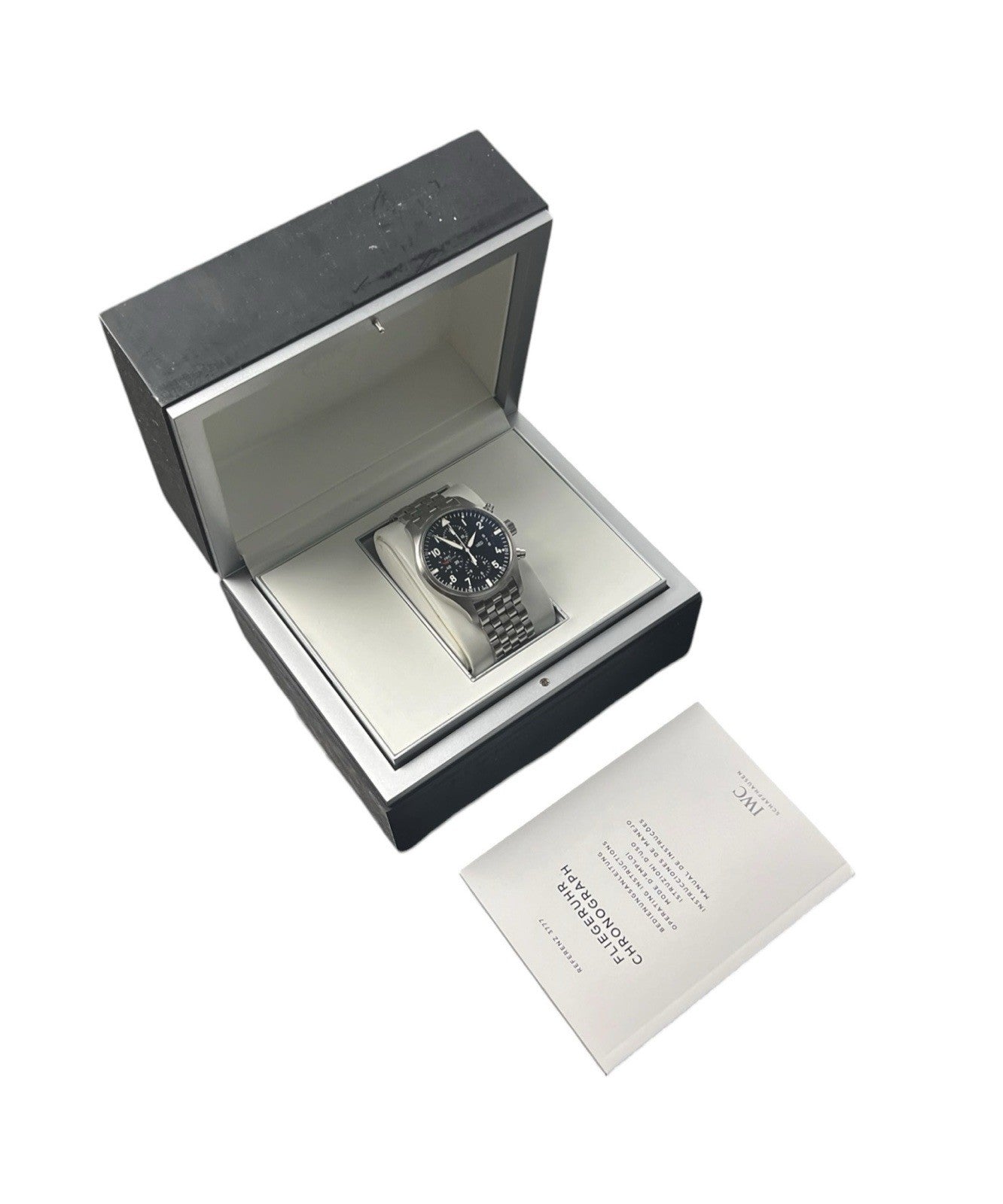 IWC Pilots Chronograph Black Dial Steel 43mm Automatic Men's Watch IW377701