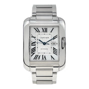 Cartier Tank Anglaise Stainless Steel Roman 30mm Automatic Men's Watch 3511