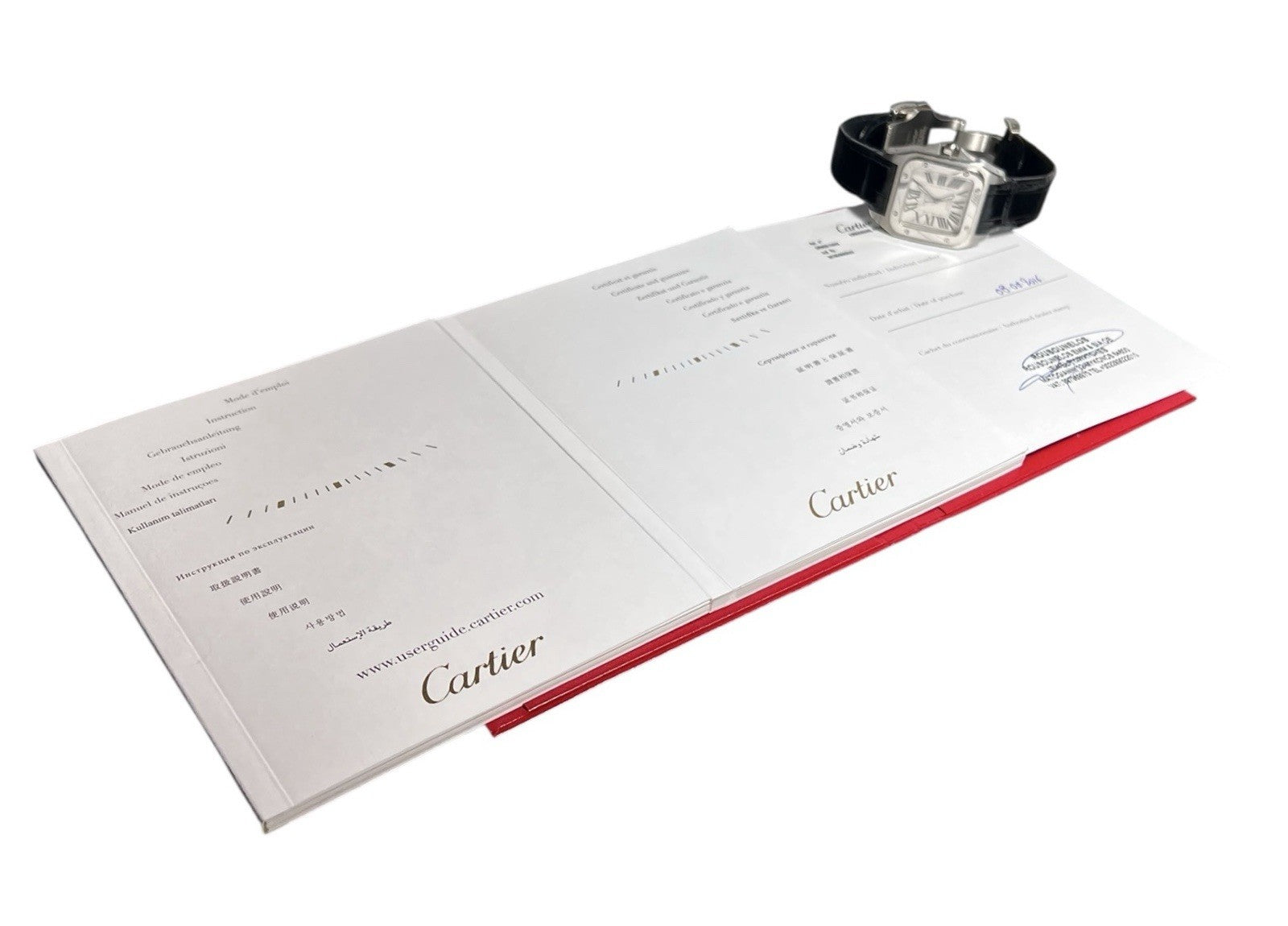 Cartier Santos Stainless Steel Silver Dial Midsize 33mm Automatic Men's Watch