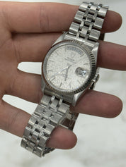 Tudor Prince Day & Date Stainless Steel 36mm Linen Automatic Watch 76214