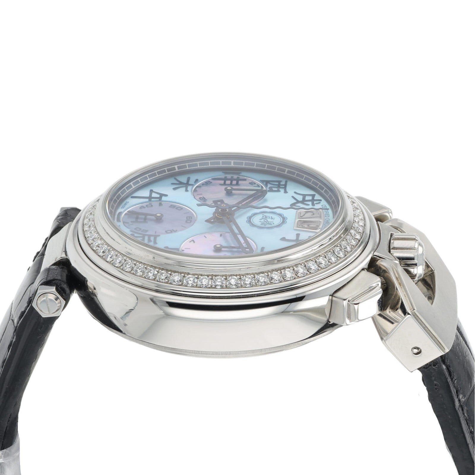 NEW 2025 Bovet Sportster Diamond Bezel Steel Blue Dial 40mm Auto Watch SP0187
