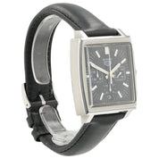 Tag Heuer Monaco Black Dial Stainless Steel 38mm Automatic Mens Watch CS2111