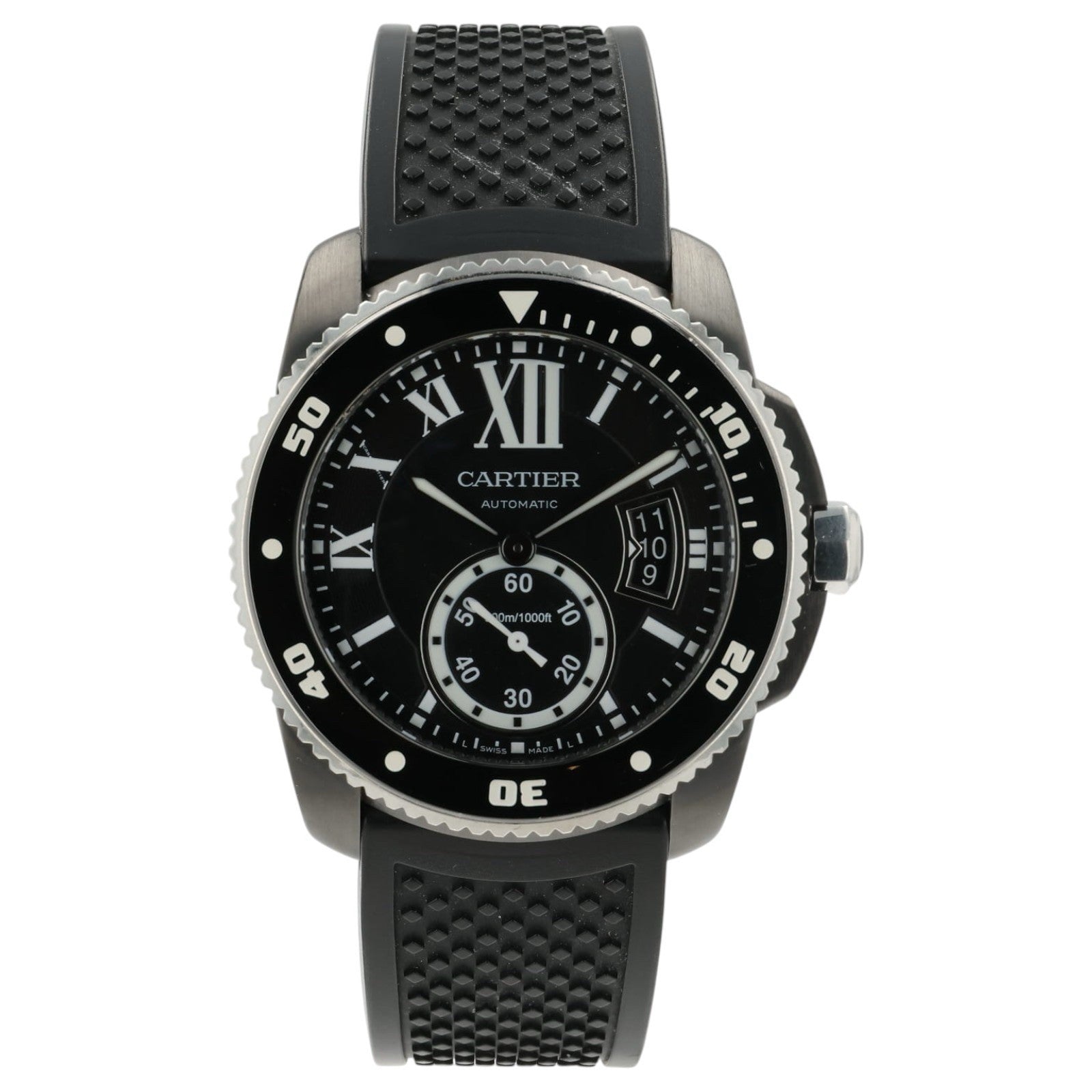 Cartier Calibre De Cartier Black Dial Steel 42mm Automatic Men’s Watch WSCA0006