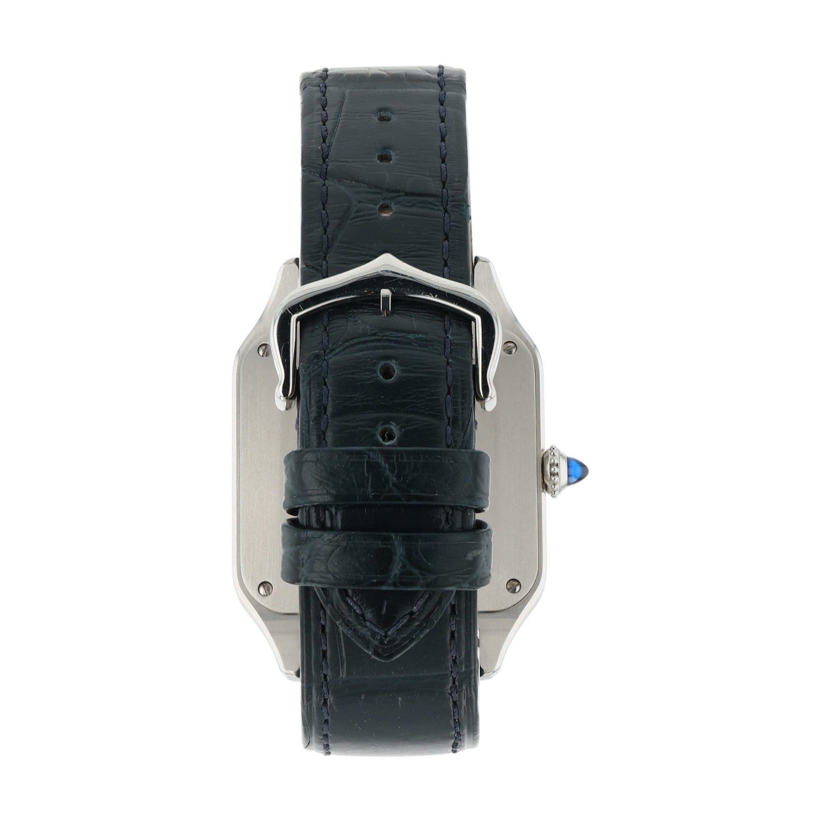 Cartier Santos Dumont Stainless Steel Silver Dial 43x31mm Quartz Mens WSSA0022
