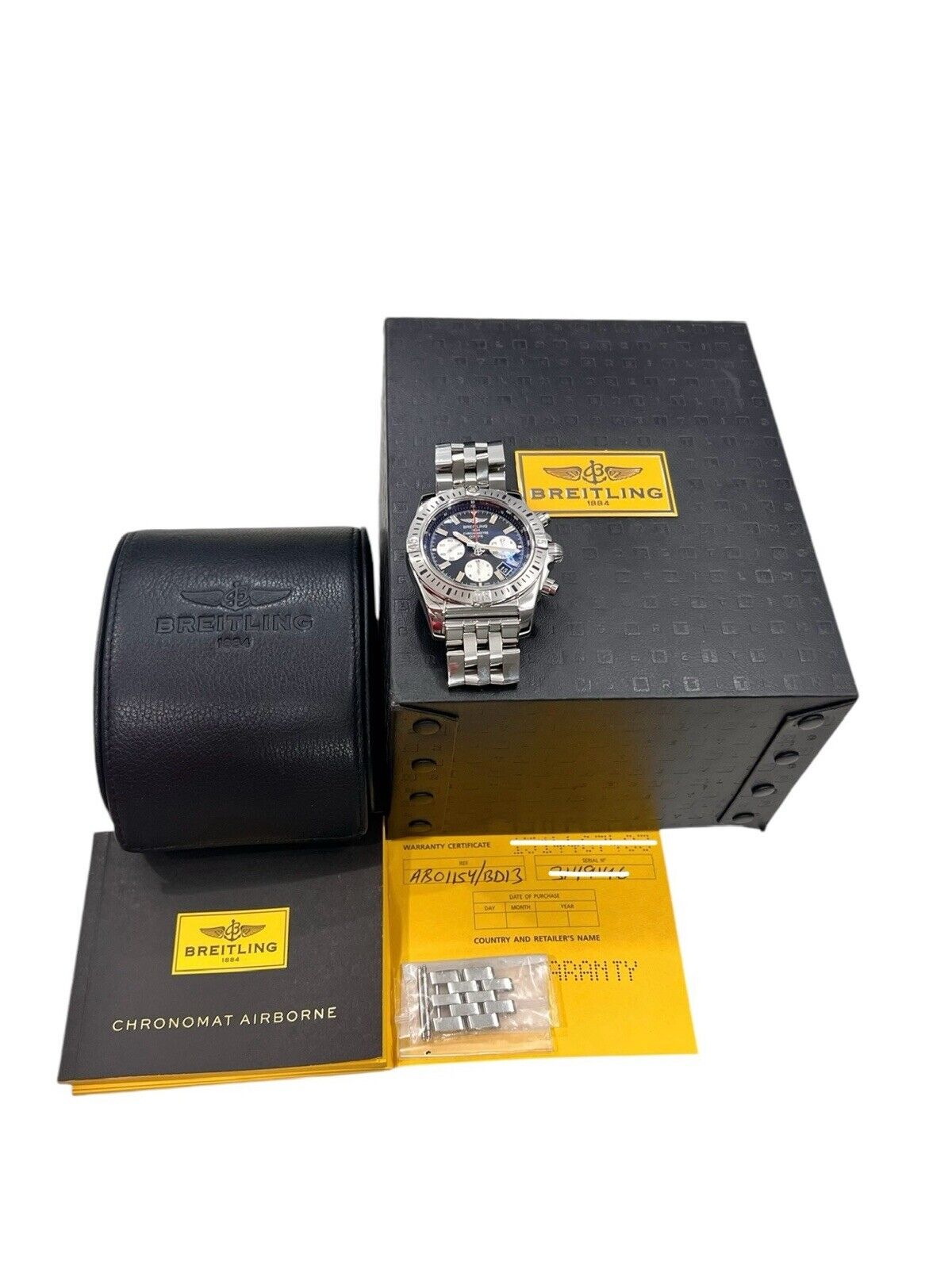 Breitling Chronomat Stainless Steel Black Dial 44mm Automatic Men’s AB00115