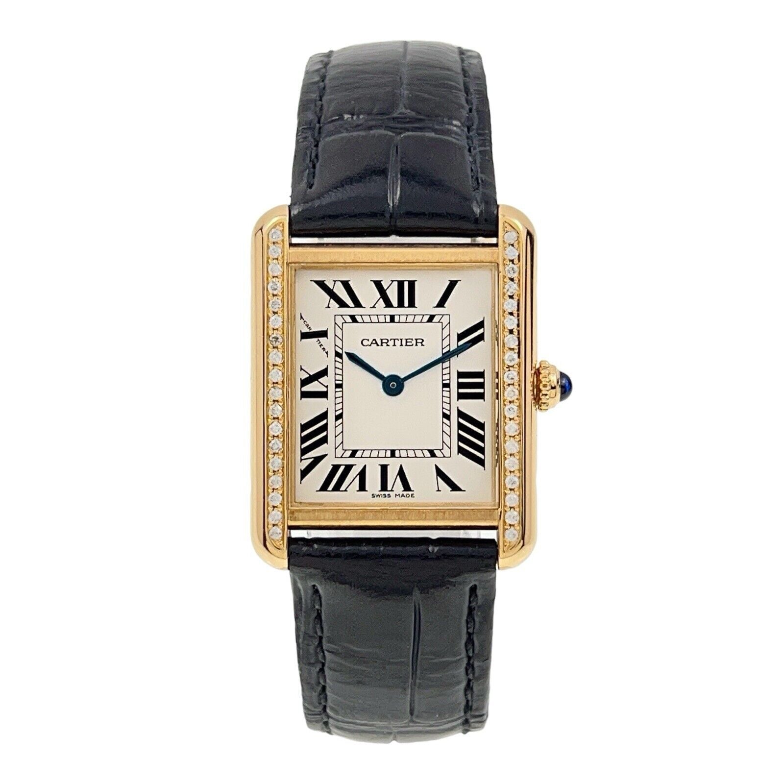 Cartier Tank Solo 18k Yellow Gold and Steel Ladies 24mm Watch Quartz 3168