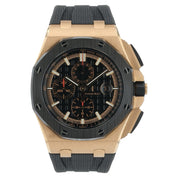Audemars Piguet Royal Oak 18k Rose Gold Black Dial 44mm Auto Mens Watch 26401RO