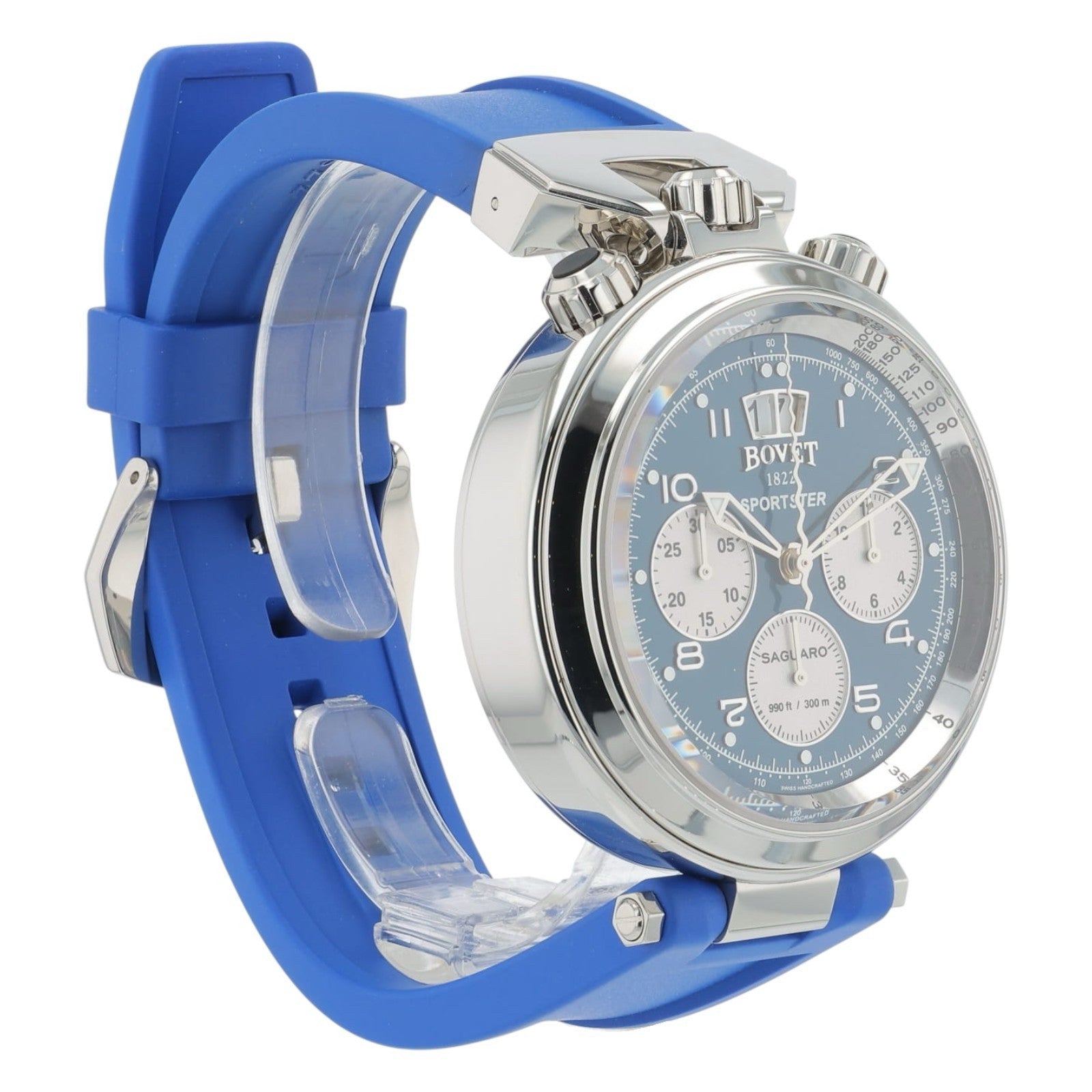 NEW 2025 Bovet Sportster Saguaro Steel Blue Dial 46mm Automatic Mens SP0477
