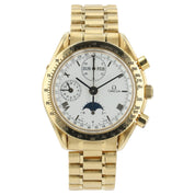 Omega Speedmaster 18k Yellow Gold White Dial 39mm Automatic Mens Watch 175.0034