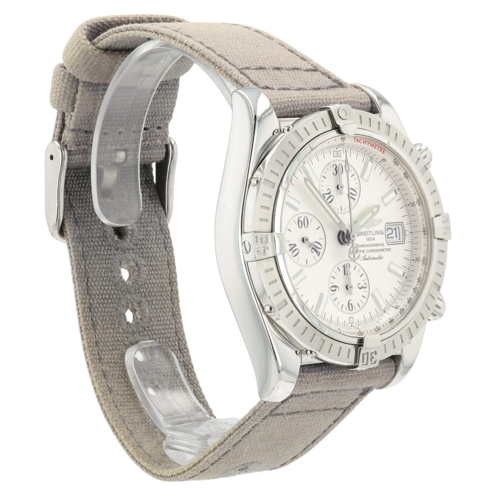 Breitling Chronomat Silver Dial Stainless Steel 44mm Automatic Mens Watch A13356