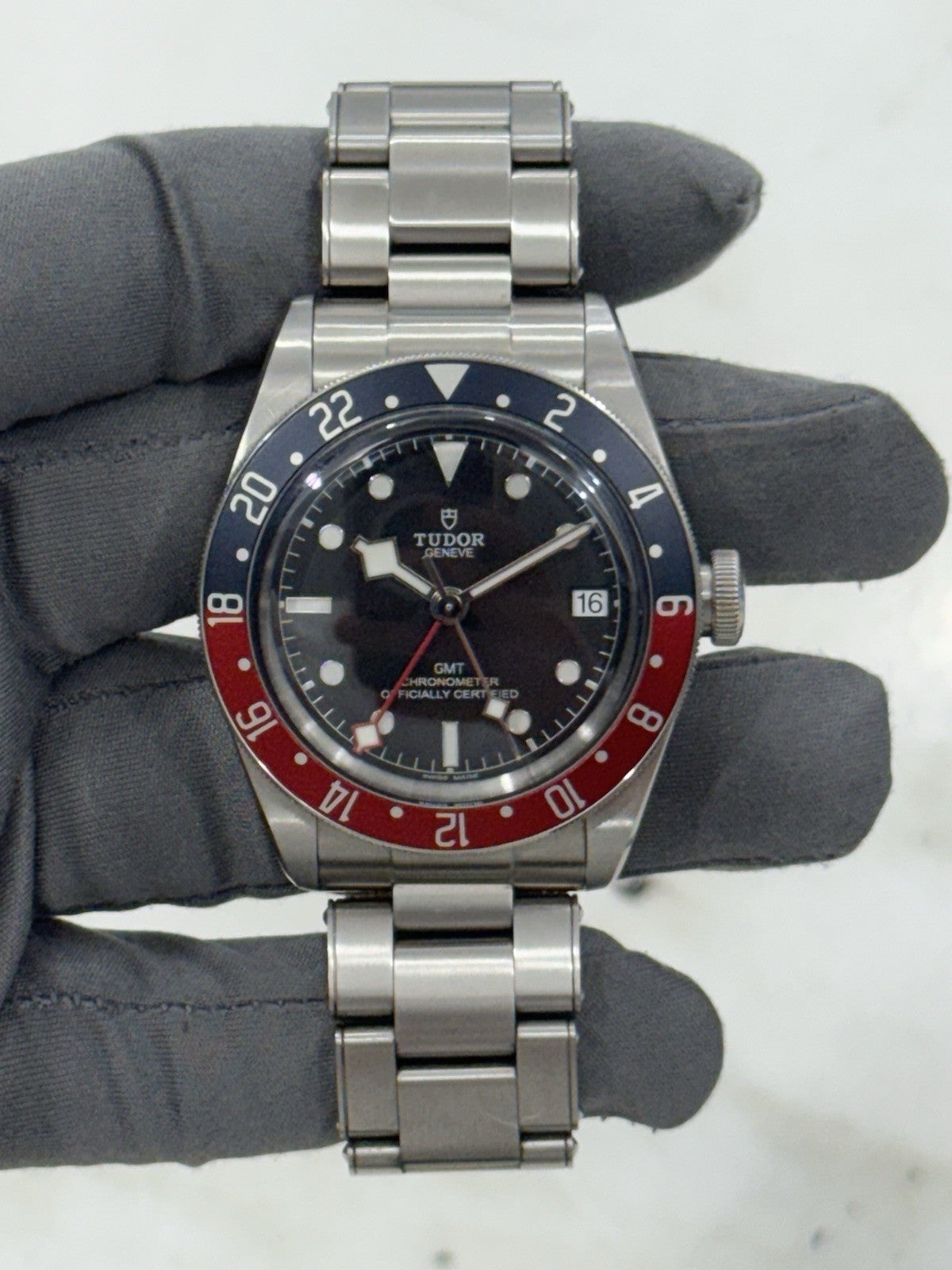2024 Tudor Black Bay GMT Pepsi Black Dial Stainless Steel Men's Watch 79830RB