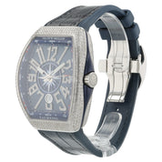 Franck Muller Vanguard Diamond Steel Blue Dial 45mm Automatic Mens V45SCDT
