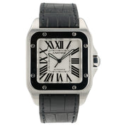 Cartier Santos Silver Dial Stainless Steel 38mm Automatic Men’s Watch W20076X8