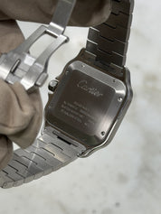 2022 Cartier Santos Large Steel Silver Dial 39mm Automatic Men's Watch WSSA0018