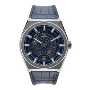 Zenith Defy Classic Auto Titanium Mens Blue  Watch Date 95.9000.670 Box & Papers