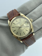 Rolex Oyster Perpetual Date 14K 585 Gold Automatic 34mm Watch Ref. 1500