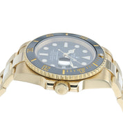 Rolex Submariner Black Dial 18k Yellow Gold 40mm Automatic Mens Watch 116618LN