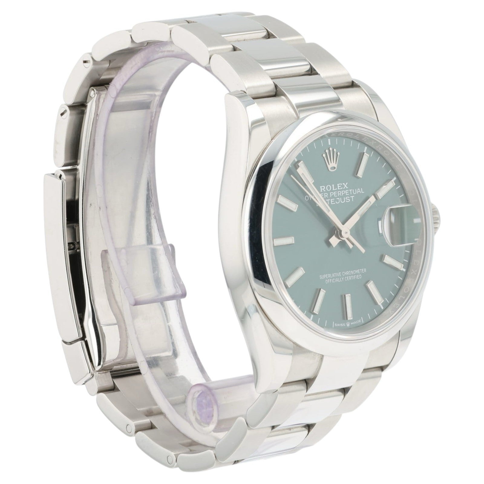 Rolex Datejust Mint Green Dial Stainless Steel 36mm Automatic Men’s Watch 126200