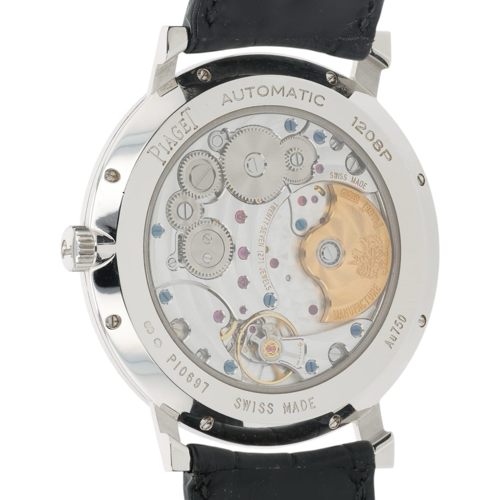 Piaget Altiplano White Dial 18k White Gold Automatic Movement Mens Watch P10697