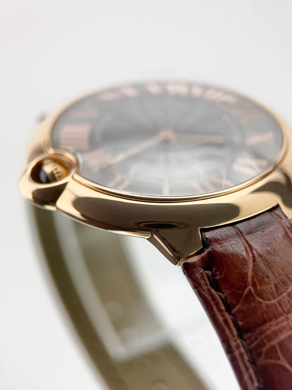 Rose Gold Grey Cartier Ballon Bleu de Cartier WGBB0020