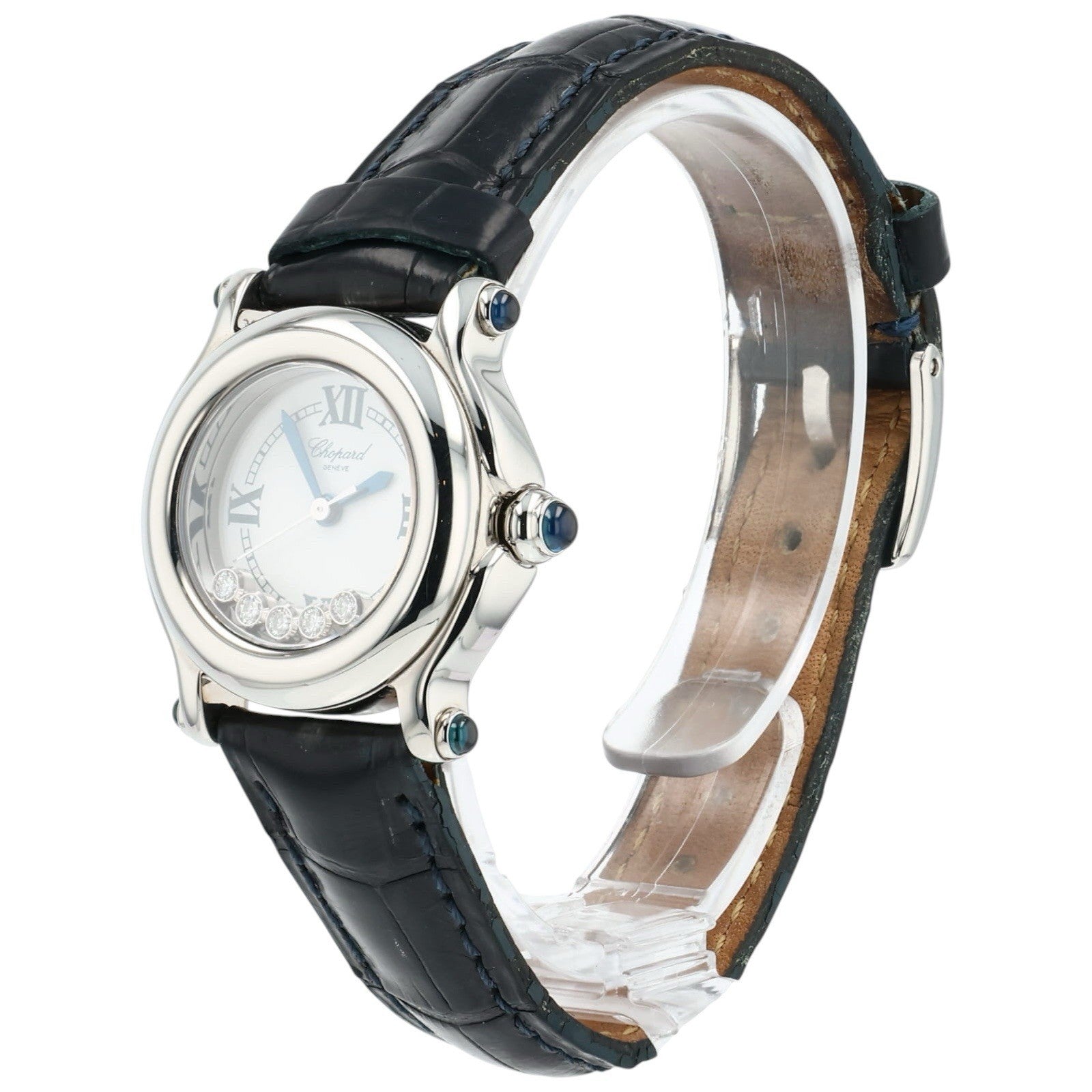 Chopard Happy Sport Silver Dial Factory Happy Diamonds Ladies Quartz Watch 8245