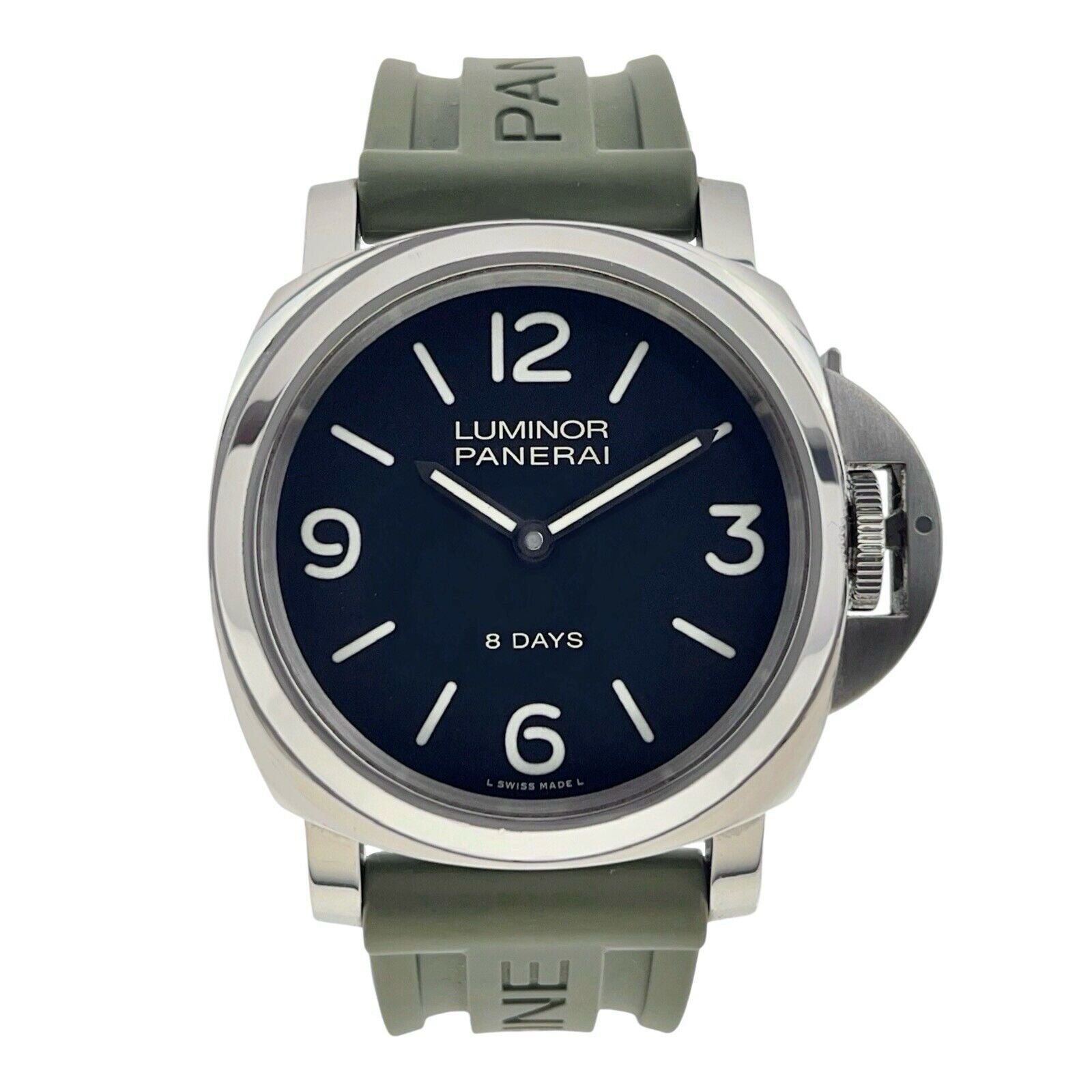 Panerai Luminor Base 8 Days Steel Black Dial 44mm Manual Men’s Watch PAM00560