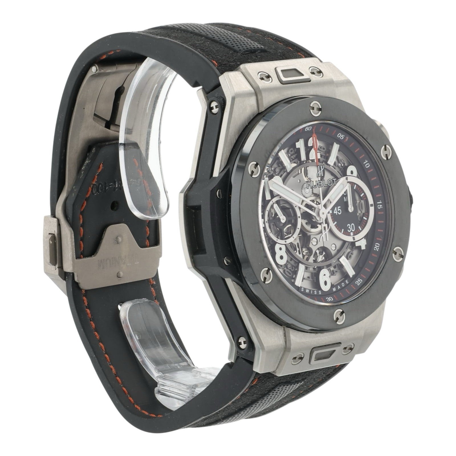 Hublot Big Bang Unico Titanium Skeleton Dial 45mm Automatic Mens 411.NM.1170.RX