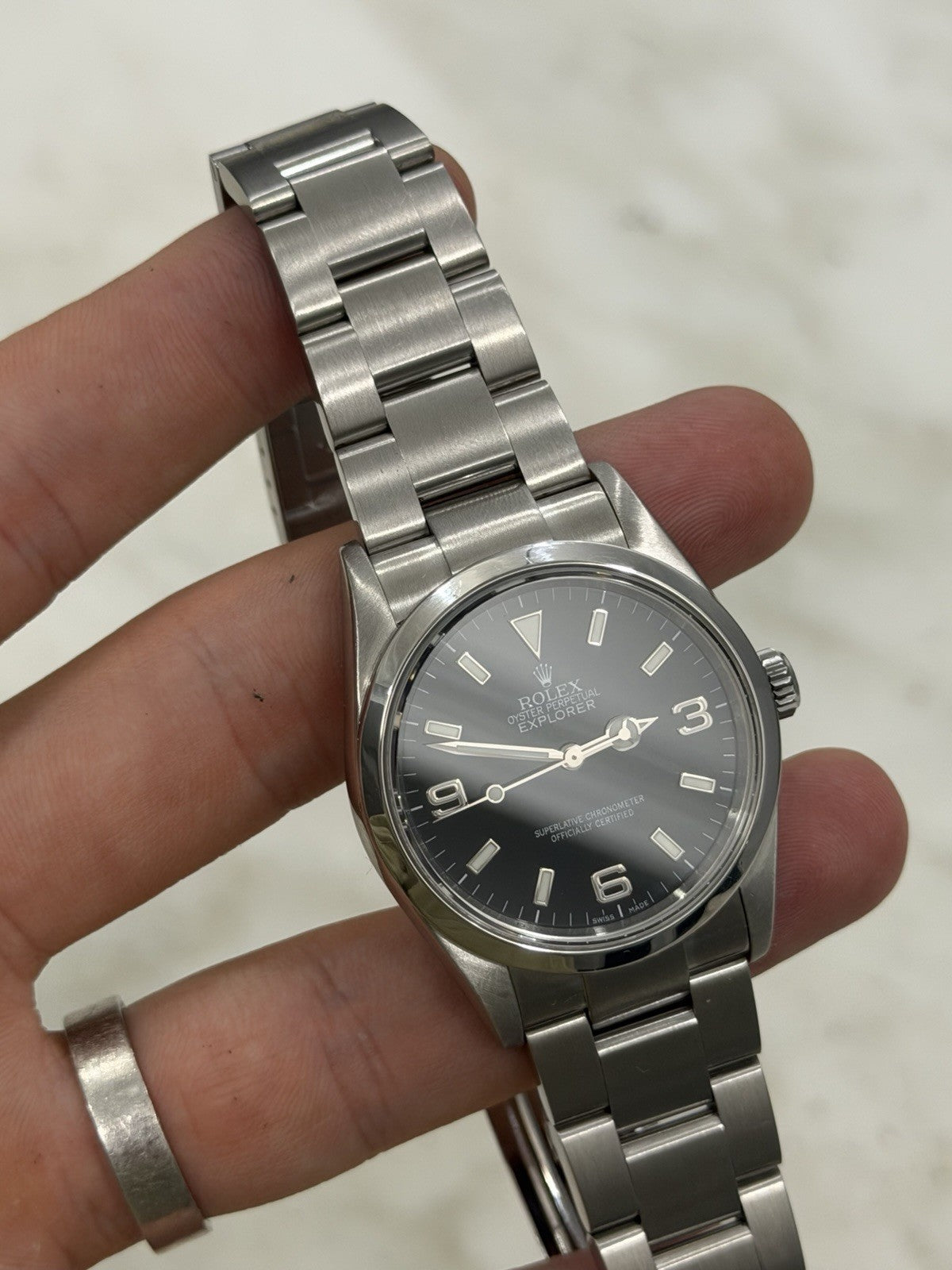 2007 Rolex Explorer 114270 Black Dial SS Oyster Engraved Rehaut No Papers 36mm
