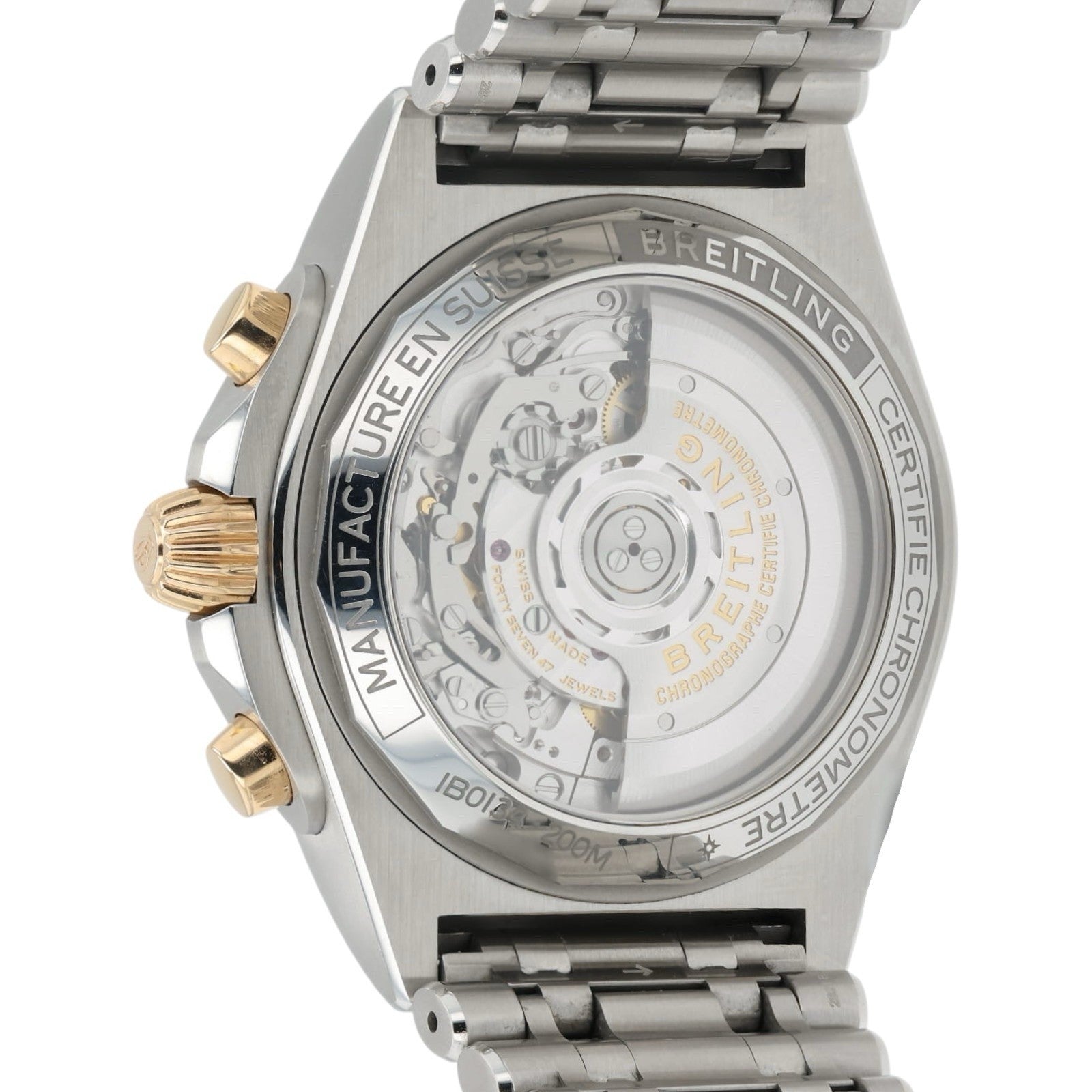 Breitling Chronometer Silver Dial Gold & Steel 42mm Automatic Men’s Watch IB0134