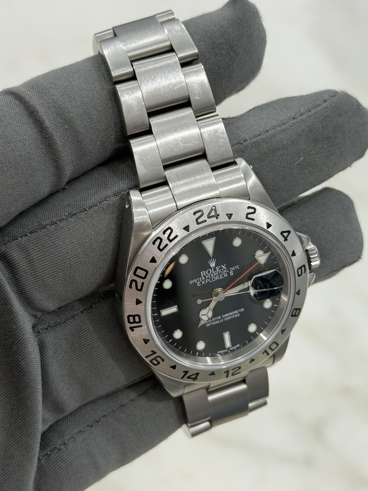Rolex Explorer II Stainless Black Dial 40mm Auto Men's Watch 16570