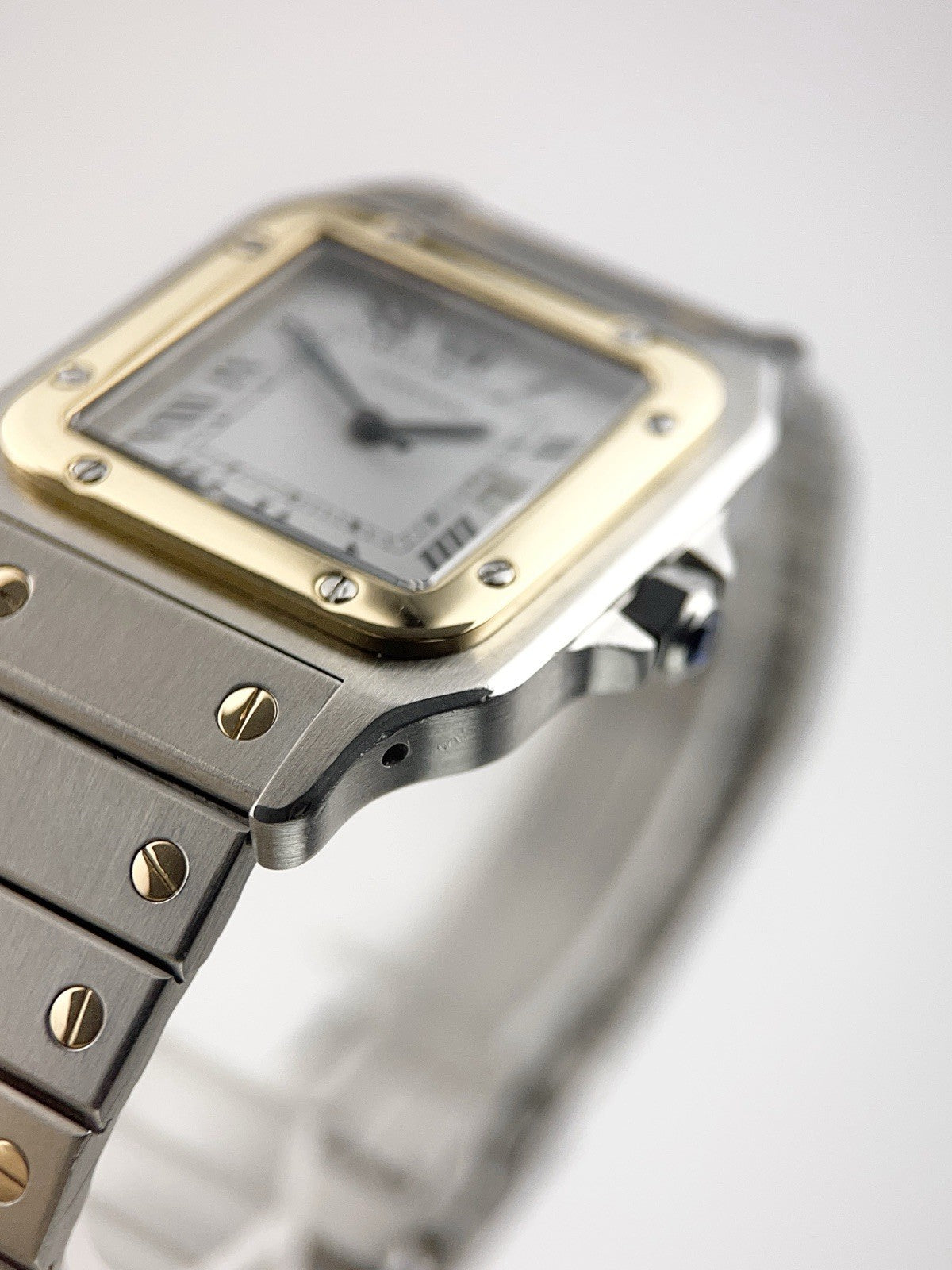 Cartier Santos Gold & Steel White Dial 29mm Automatic Men's Watch 2961
