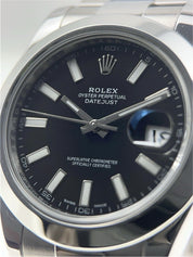 Rolex Datejust II Stainless Steel Black Dial 41mm Automatic Men’s Watch 116300