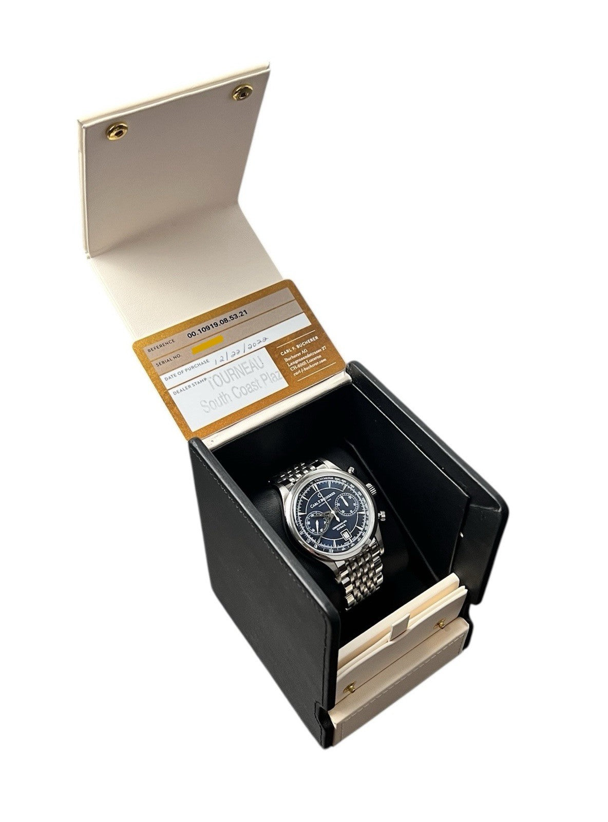 Bucherer Manero Flyback Blue Dial Stainless Steel 43mm Automatic Men’s 10919.08