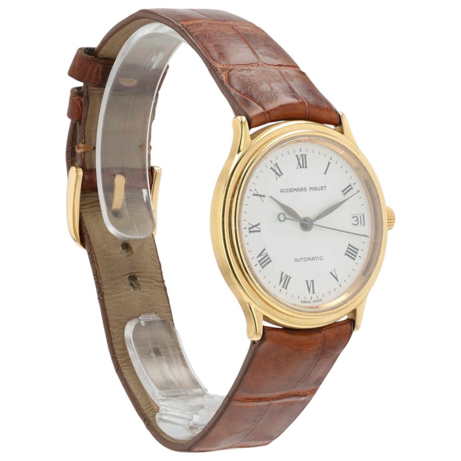 Audemars Piguet White Dial Steel 18k Rose Gold 33mm Automatic Watch 14406OR