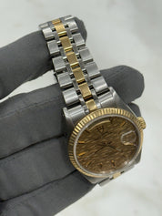 Tudor Date Day 76213 Champagne Dial Mens Two Tone Stainless Automatic Watch