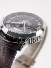 Vulcain Anniversary Heart Steel Silver & Black Dial 42mm Manual Watch 160128