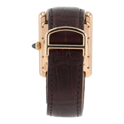 Cartier Tank Louis 18 Rose Gold Brown Dial Manual Wind Men's Watch W1560002