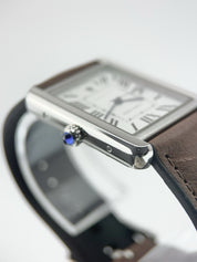 Cartier Tank Solo Stainless Steel Silver Dial 29mm Automatic Mens Watch W5200027