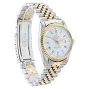 Rolex Date White Dial Gold & Steel 34mm Automatic Movement Men’s Watch 15053