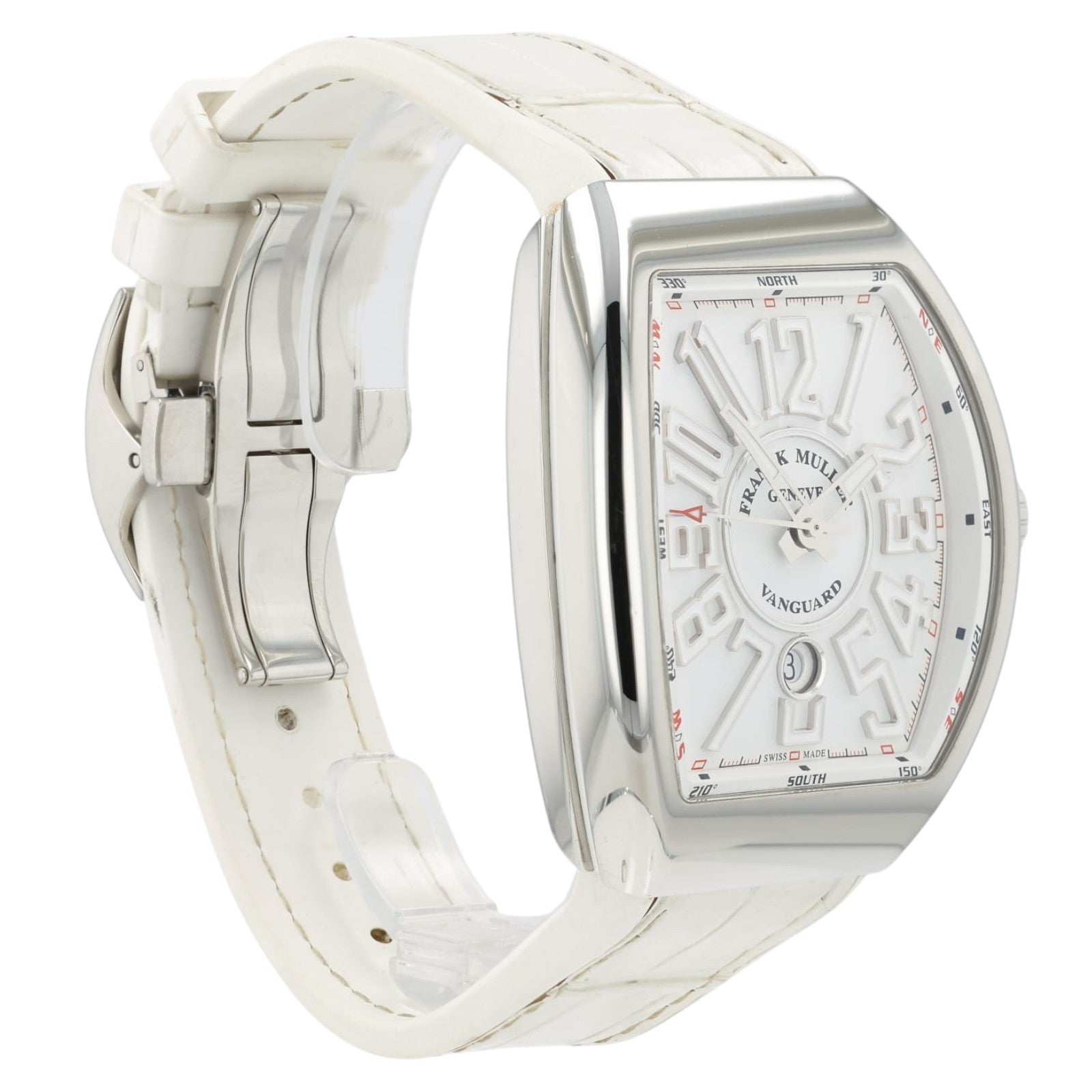 Franck Muller Vanguard White Dial Stainless Steel 45mm Automatic Mens V45 SC DT