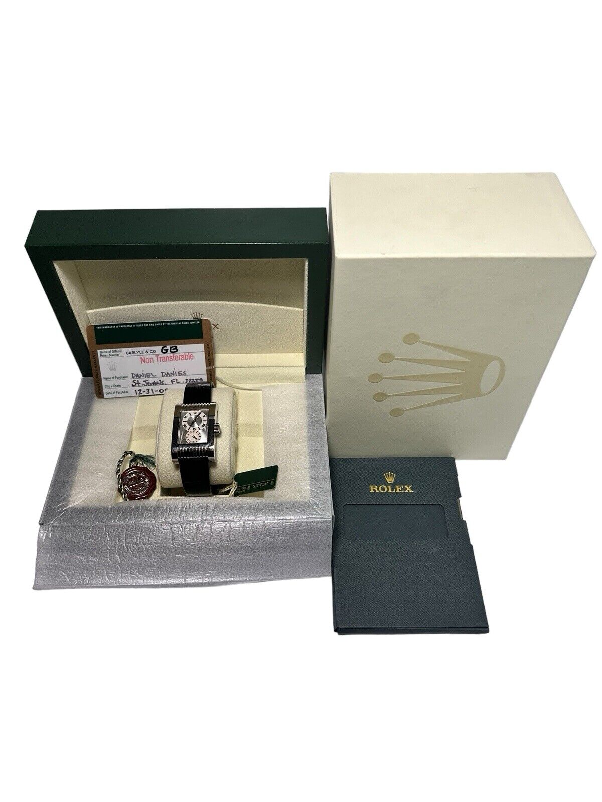 Rolex Cellini Prince 18k White Gold 28mm Manual Wind Mens Watch 5441 - Box/Paper