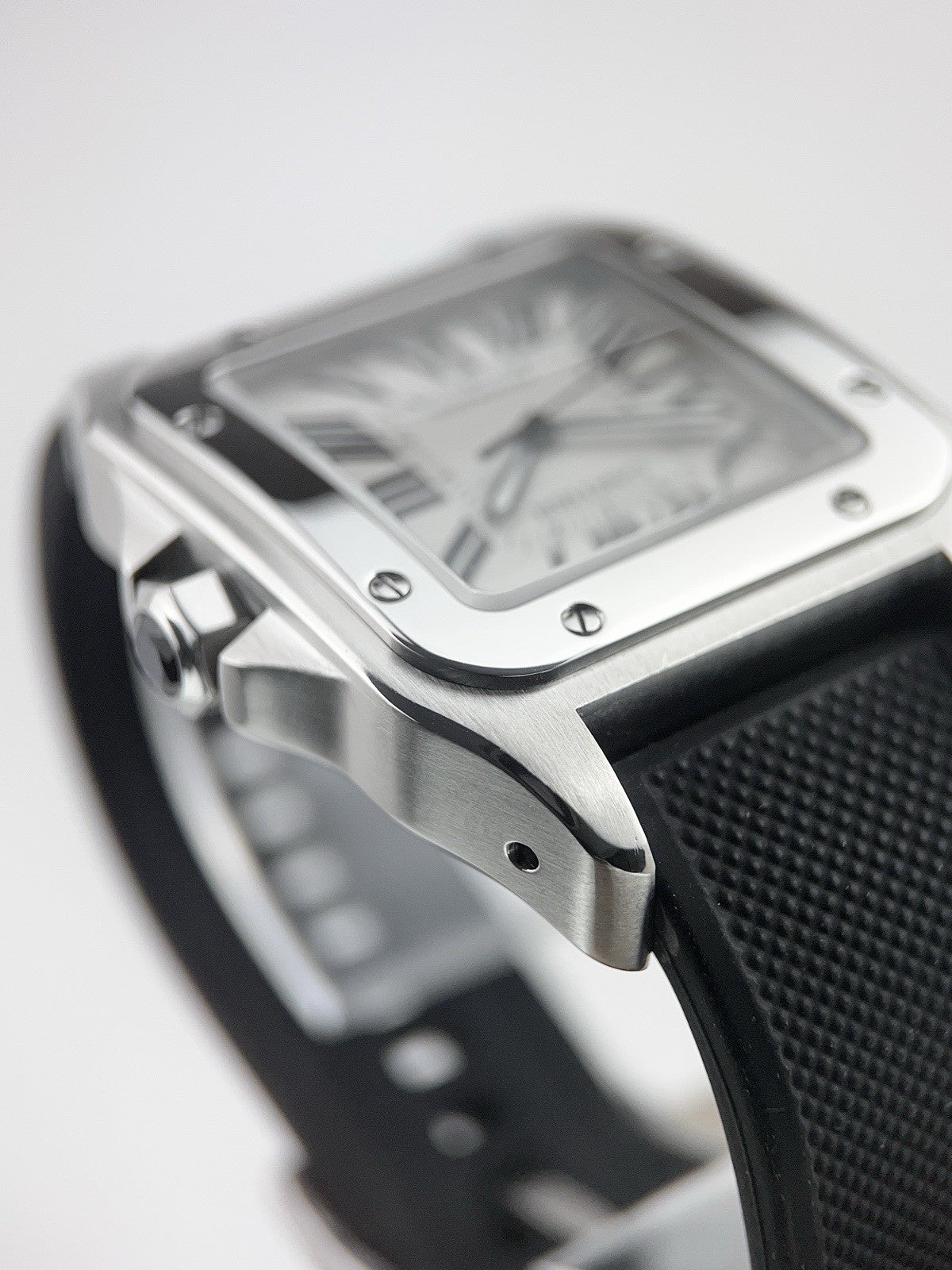 Cartier Santos Stainless Steel White Dial 38mm Automatic Men's Watch W20073X8