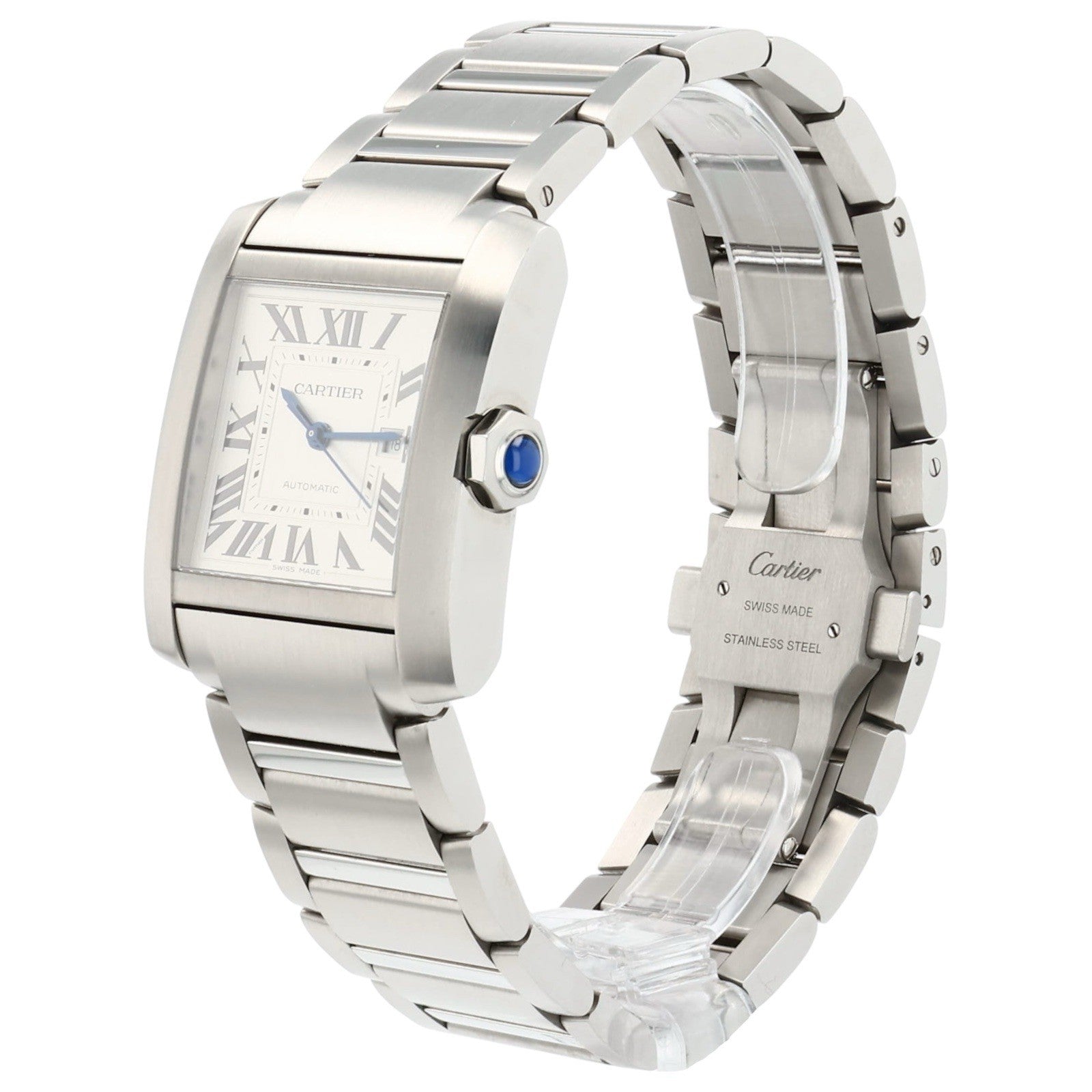 Cartier Tank Francaise Steel Silver Dial 30.5mm Automatic Men’s Watch WSTA0067