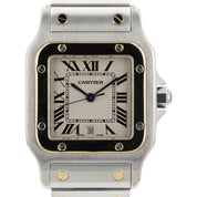 Cartier Santos Galbee Silver Dial Gold & Steel 29mm Quartz Unisex Watch 1566