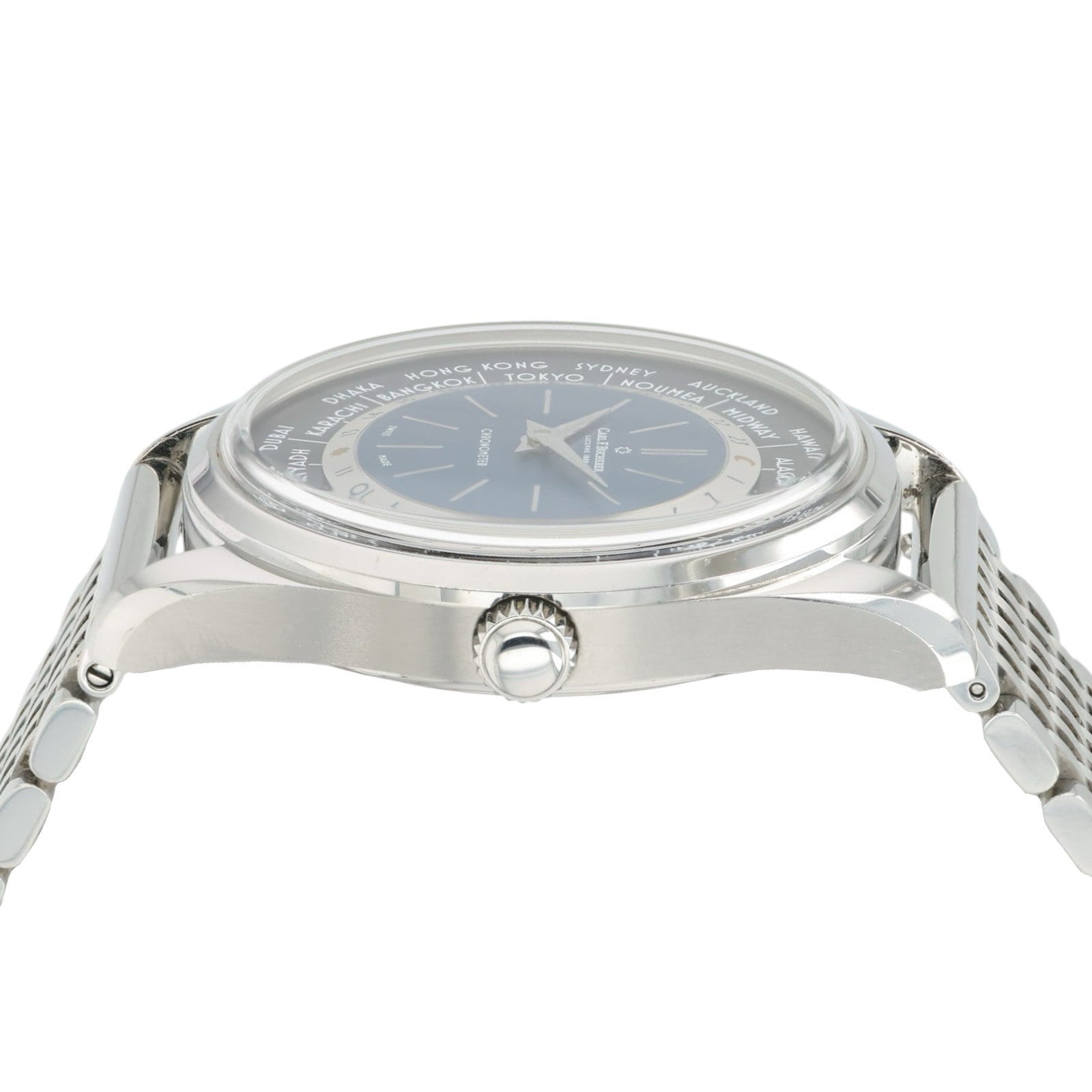 Carl F Bucherer x Hodinkee Worldtimer Blue Dial Steel 39mm 00.10805.08.53.98