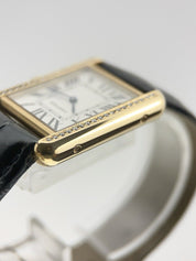 Cartier Tank Solo 18k Yellow Gold and Steel Ladies 24mm Watch Quartz 3168